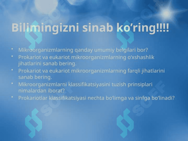Chorvachilik manbalarining mikroorganizmlar bilan zararlanish manbalari 3