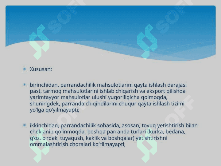 Parandalarda ozuqa xazmining o'ziga xos xususiyatlari 4