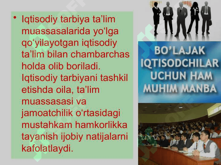 Malakali iqtisodchilar tayyorlashda o`qituvchilar roli 3