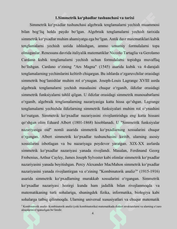 Matematika o'qitishda simmetrik ko'pxadlar va ularning tatbiqlari 4