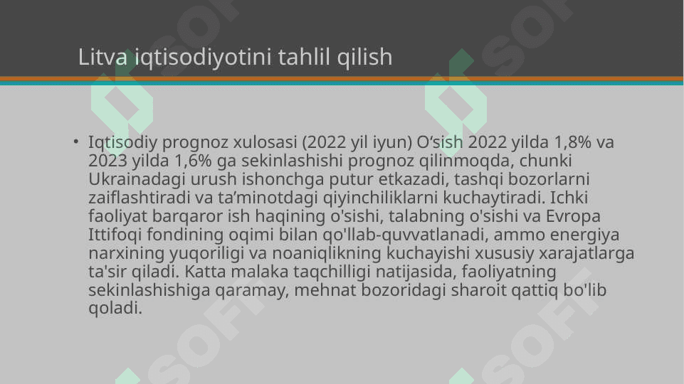 Litva iqtisodiyotini tahlil qilish 2