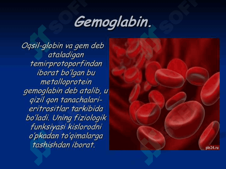 Gemoglabinning tuzilishi va uning kislorod tashish mexanizmidagi ahamiyati 4