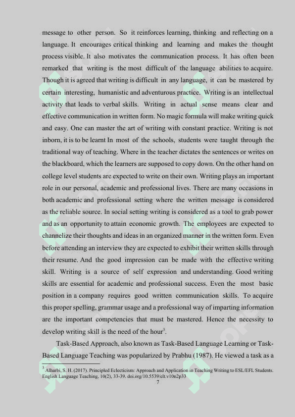 Task-based approach in teaching writing skills 10th grades 7