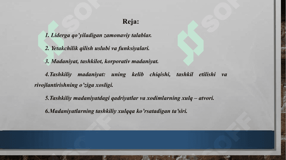 Tashkilotning ijtimoiy mandaniyati 2
