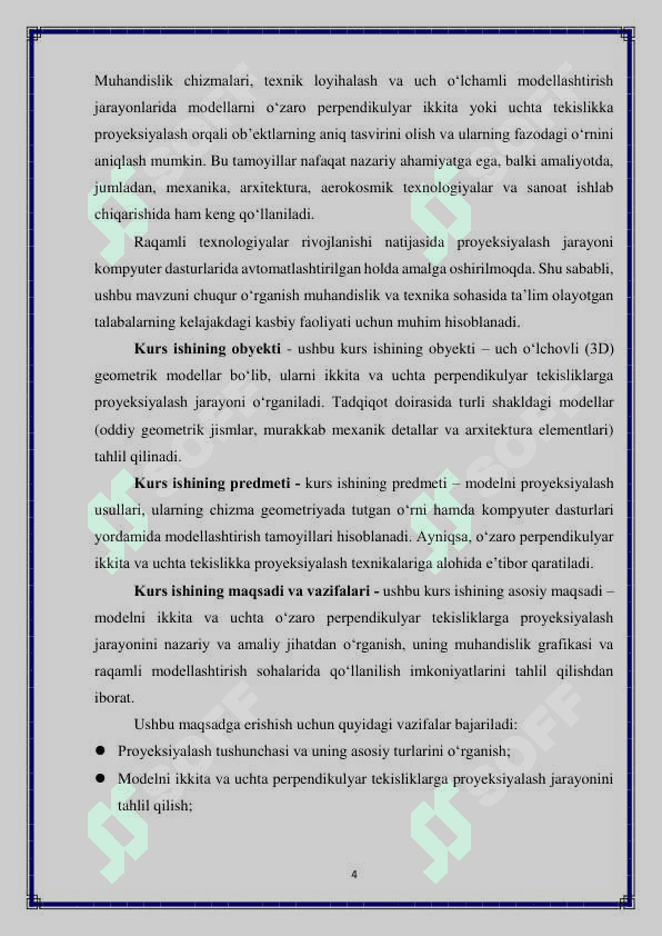 Silindr, konus, shar (sfera) va piramidaning proyeksiyalari 4