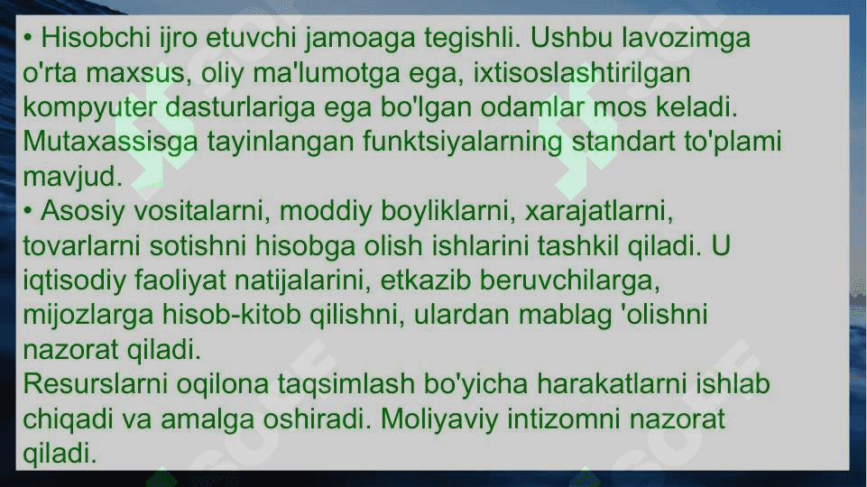 ИСТЕЪМОЛ, ЖАМҒАРМА ВА ИНВЕСТИЦИЯЛАР 8