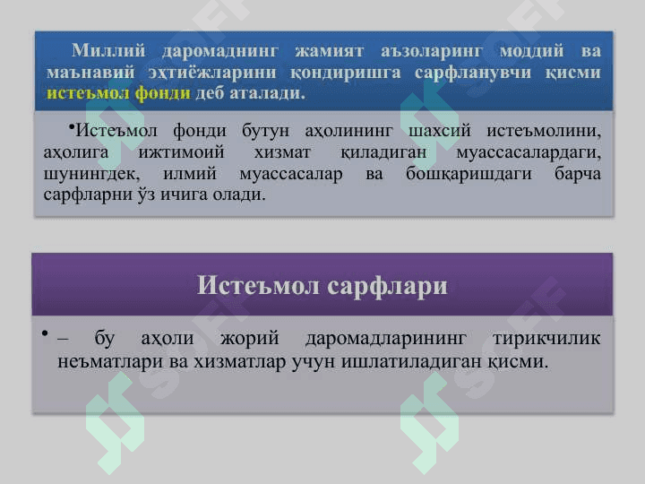 ИСТЕЪМОЛ, ЖАМҒАРМА ВА ИНВЕСТИЦИЯЛАР 5