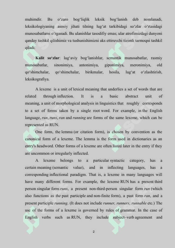 LEXEMIC CONNECTION OF WORDS.article.docx 2
