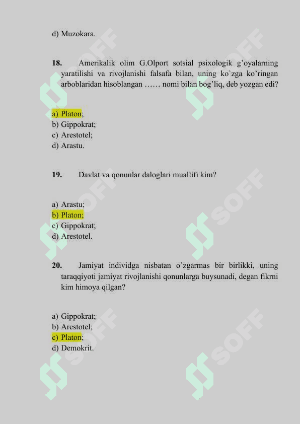 Sotsial psixologiyadan testlar 6