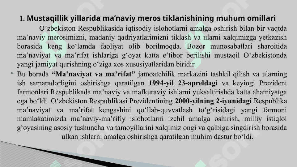 MA’NAVIY VA MADANIY TARAQQIYOT, TA’LIM, ILM-FAN VA SPORT SOHASIDAGI ISLOHOTLAR 3