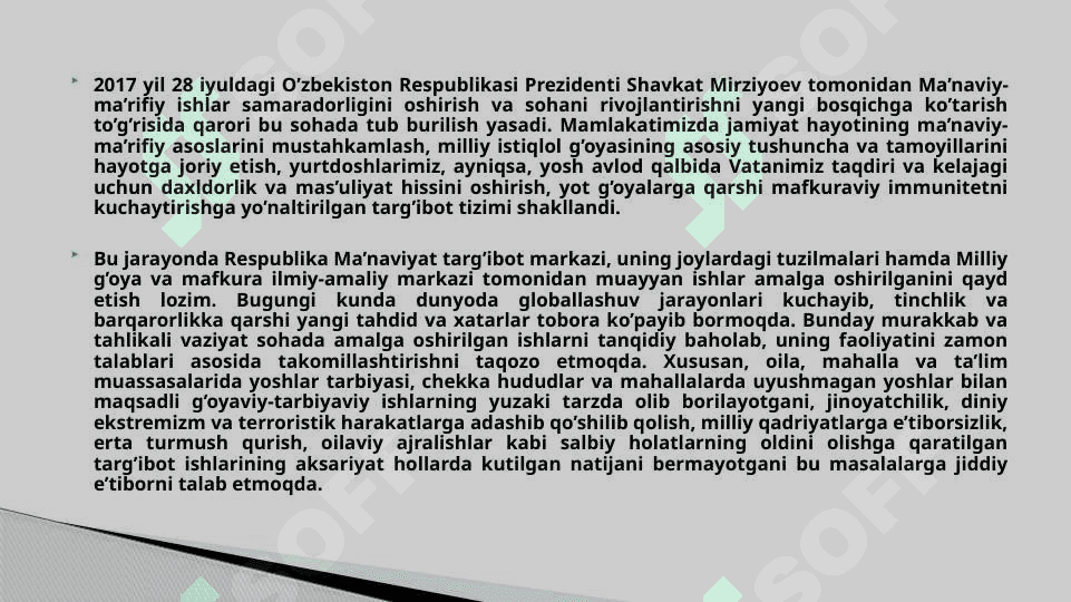 MA’NAVIY VA MADANIY TARAQQIYOT, TA’LIM, ILM-FAN VA SPORT SOHASIDAGI ISLOHOTLAR 5