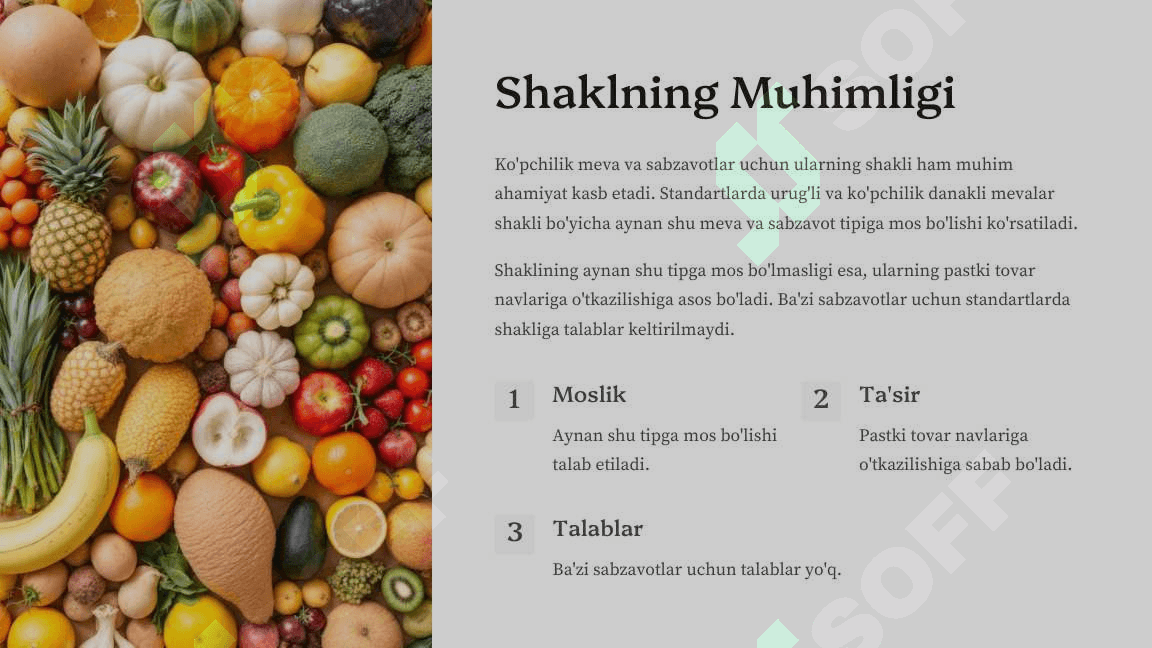 Sabzavot va mevalar mahsulotlarini ekspertizasi 5