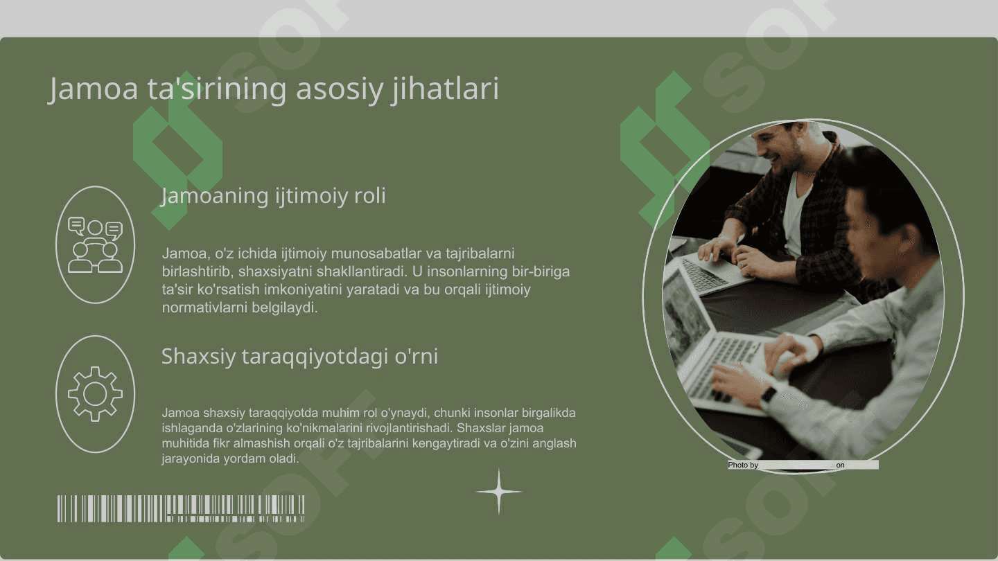 Jamoaning shaxs tarbiyasiga ta'siri. Guruh rahbarlarining tarbiya ishi 4