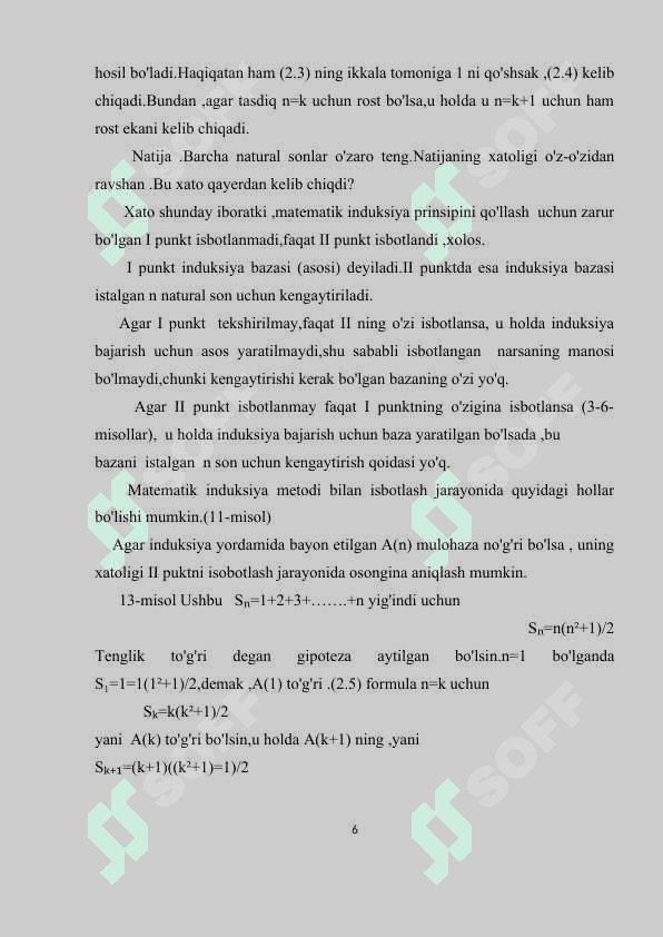 MATEMATIK INDUKSIYA YORDAMI 6