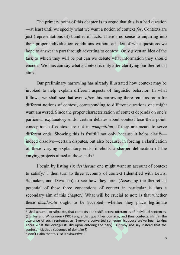The role of context in teaching new words 5