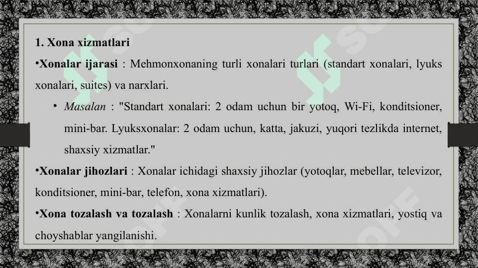 Turizim faolyatini amalga oshirish mexmonxona sohasida 3