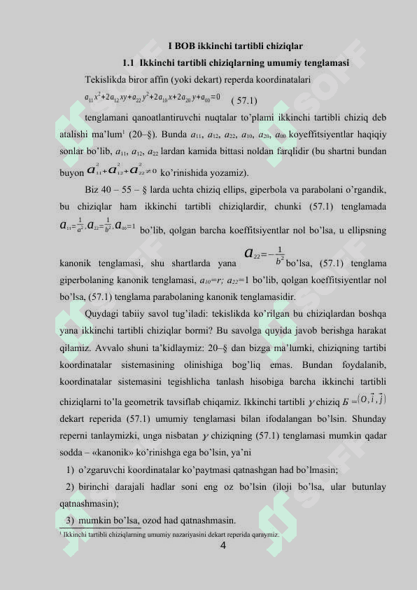 IKKINCHI TARTIBLI CHIZIQLARNING UMUMIY TENGLAMASI 4