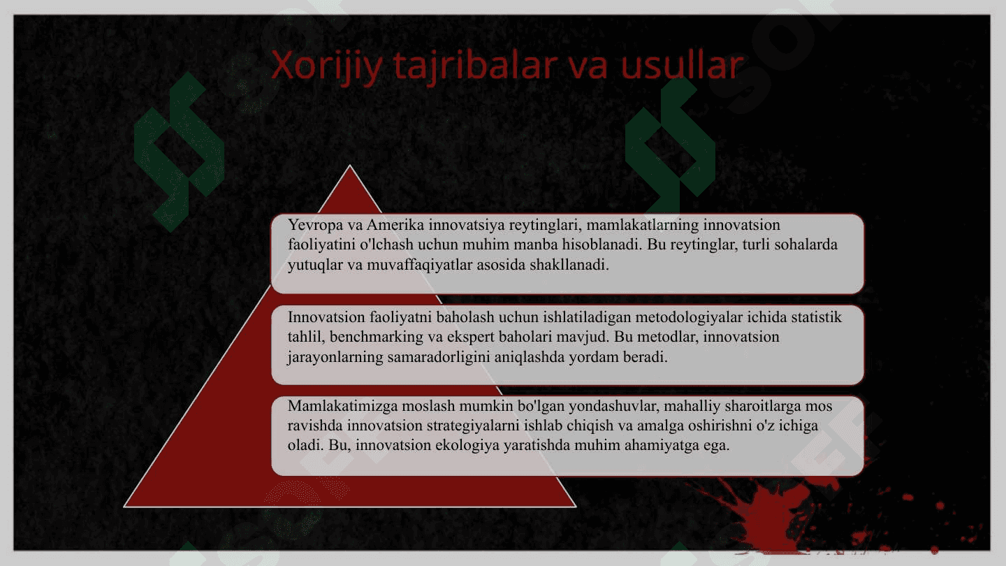 Mamlakat innovatsiya faoliyatini baholash 4