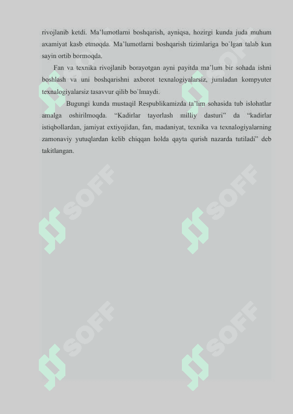 INFORMATIKA FANINING MAZMUNI VA UNING BUGUNGI TARAQQIYOT DARAJASI 3