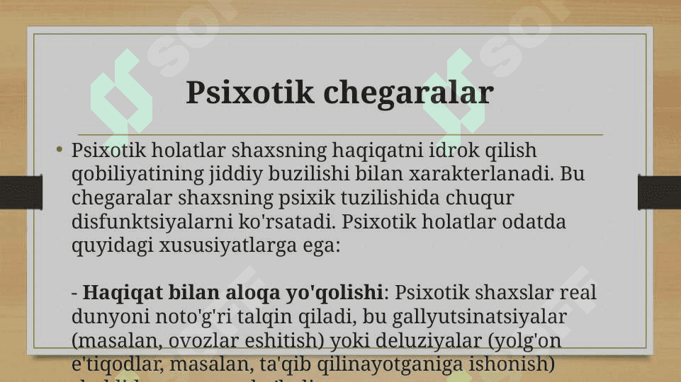Shaxs taraqqiyotining psixotik chegaralari va  nevrotik darajalari 3