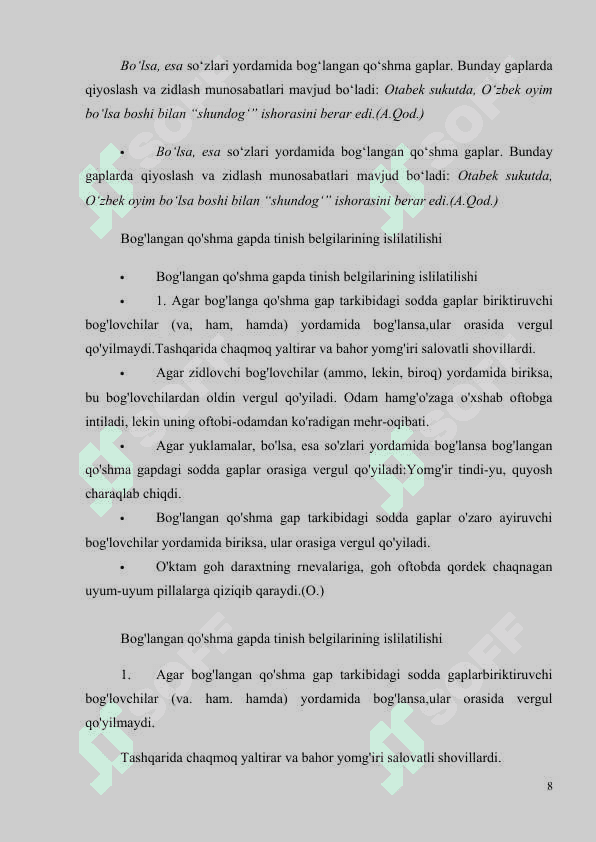 Inkor bog‘lovchisi yordamida bog‘langan qo‘shma gaplar 1