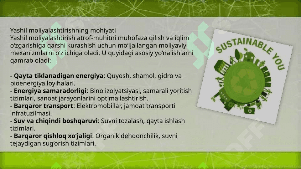 Yashil moliyalashtirish 2