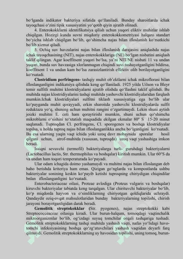 Atrof muhitda mikroblarning tarqalishi. Suv, havo, tuproq mikroflorasi. Sanitar mikrobiologiyasi. 8