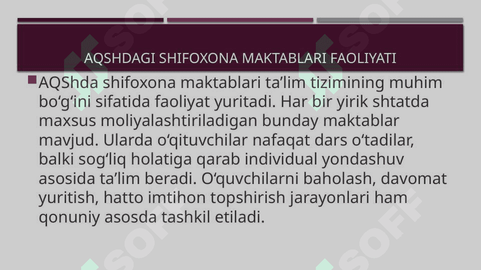 Xorijiy mamlakatlarda shifoxona maktablarining faoliyati 3