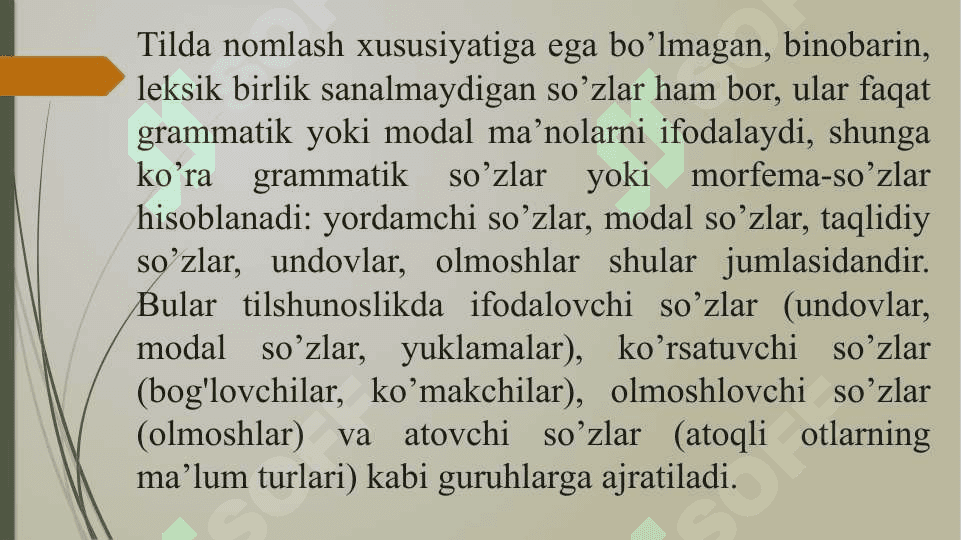 Leksema va uning til qurilishidagi maqomi 6