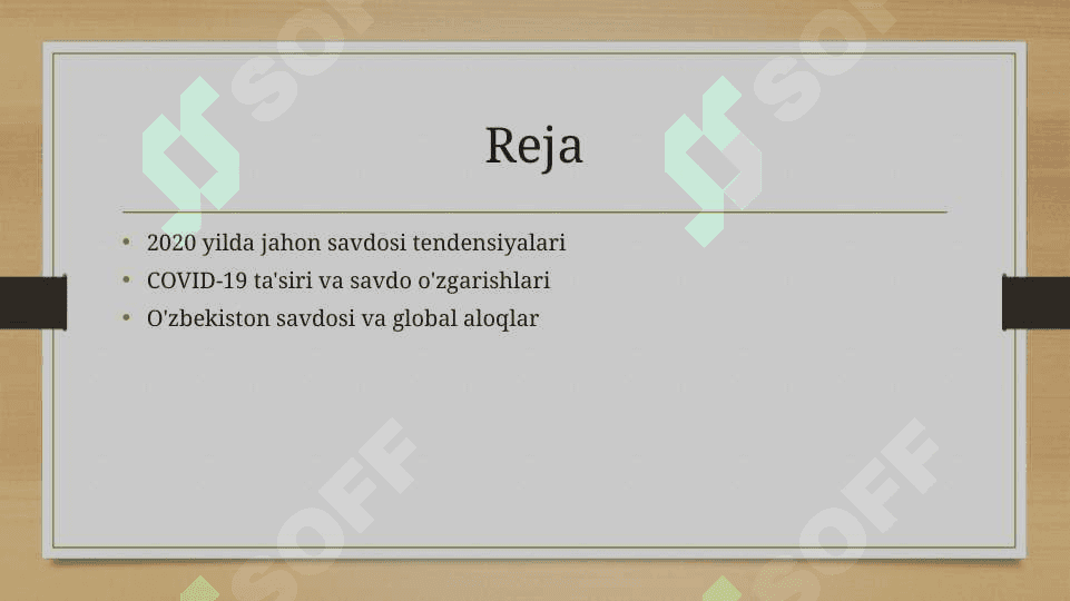 2020 yilgi jahon tashqi savdosi va uning dinamikasi.pptx 2