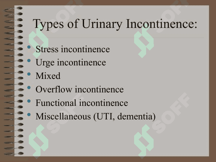 Urinary incontinence 3