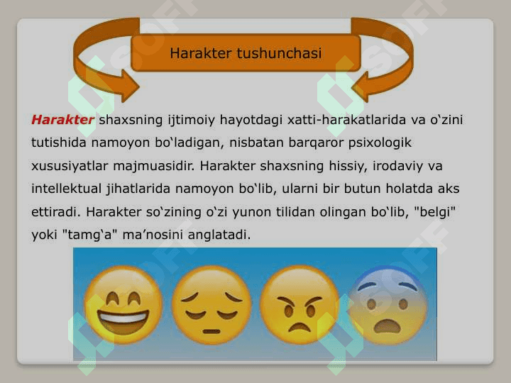 Harakter haqida psixologik ma’lumotlar 2