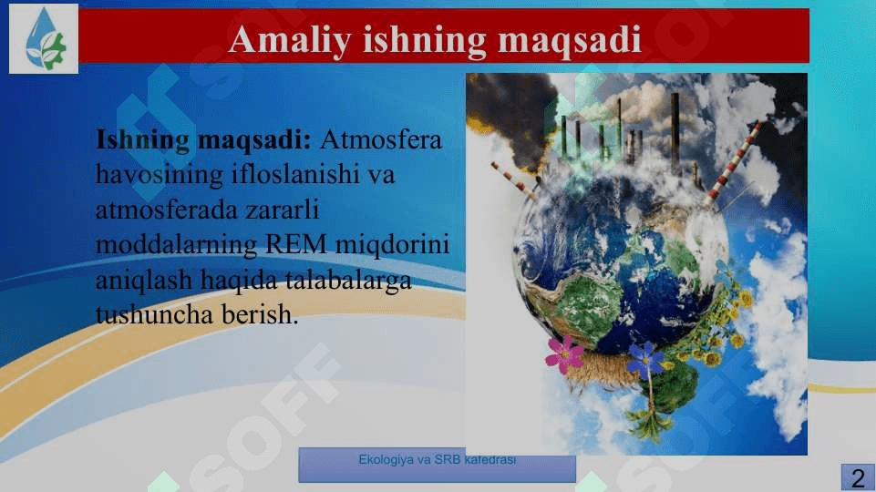 Turg’un manbadan atmosferaga tashlanayotgan zararli moddalarni aniqlash 2