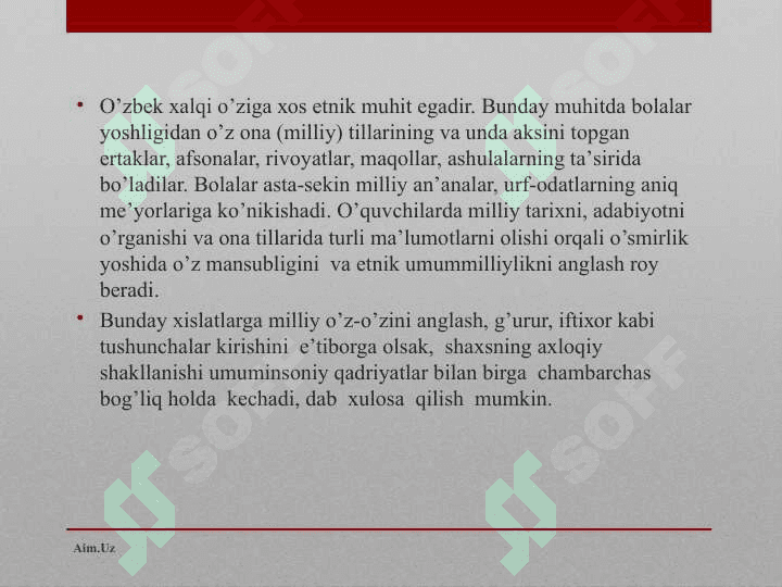 Milliy mеntаlitеt vа uning ijtimоiylаshuvdа tutgаn o’rni 5