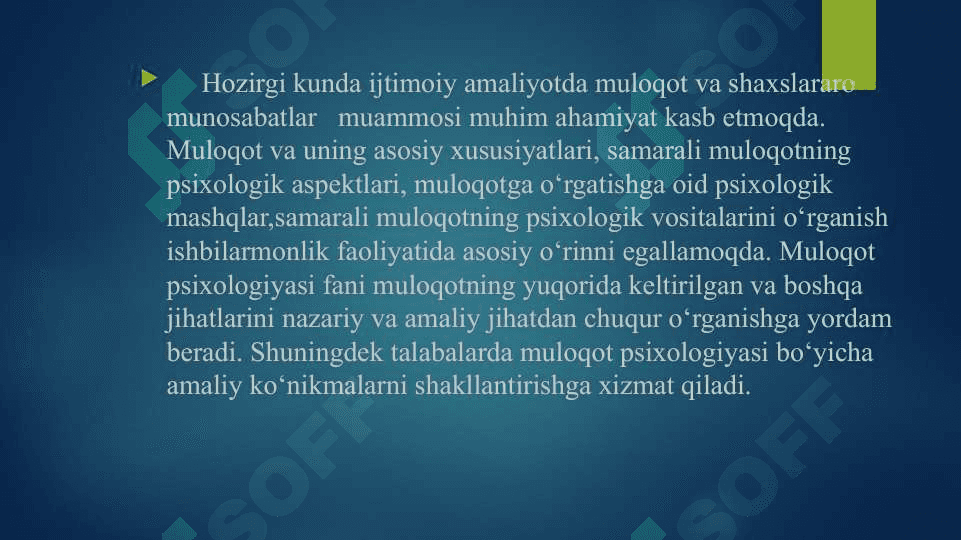 Tibbiyotda muloqotning o‘rni va shaxslararo munosabatlar 2