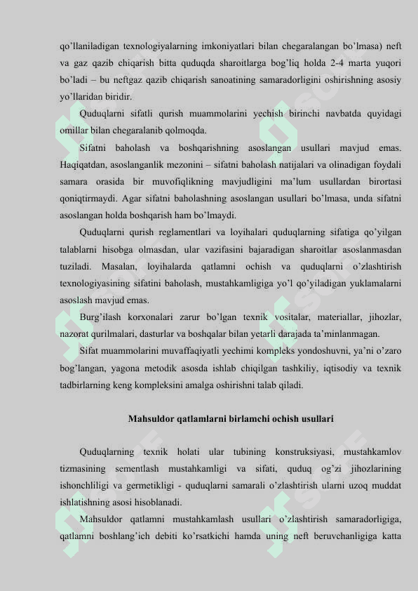 Mahsuldor qatlamlami ochish, sinash va o'zlashtirish. 4