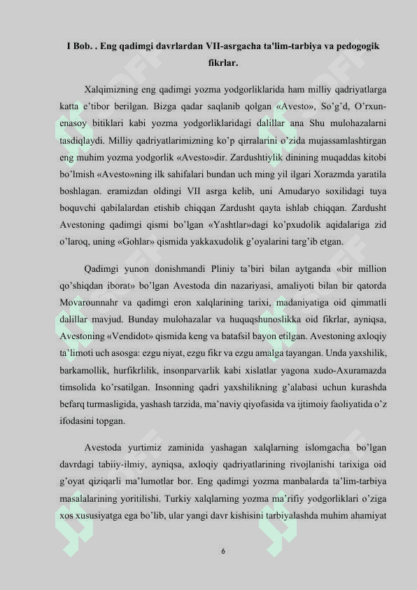 Eng qadimgi yozma yodgorliklardan ta‘lim-tarbiya haqidagi manbalar 6