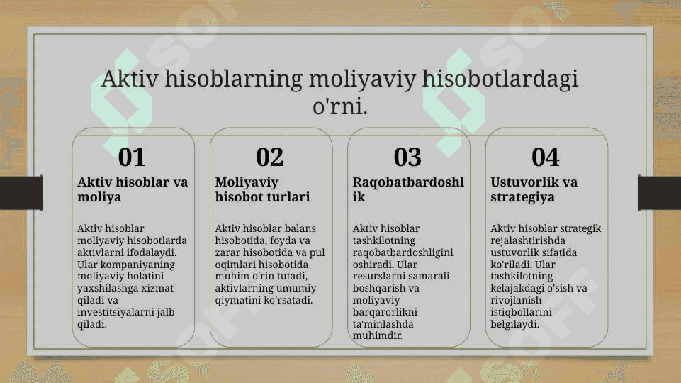 Aktiv,passiv va aktiv passiv schyotlar va ularni oʻziga xos xususiyatlari.pptx 4