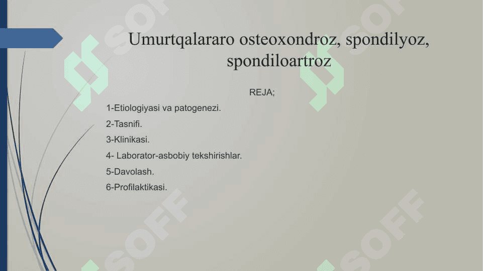 Umurtqalararo osteoxondroz, spondilyoz, spondiloartroz 2