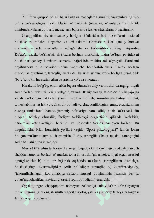 Jismoniy sifatlar 8