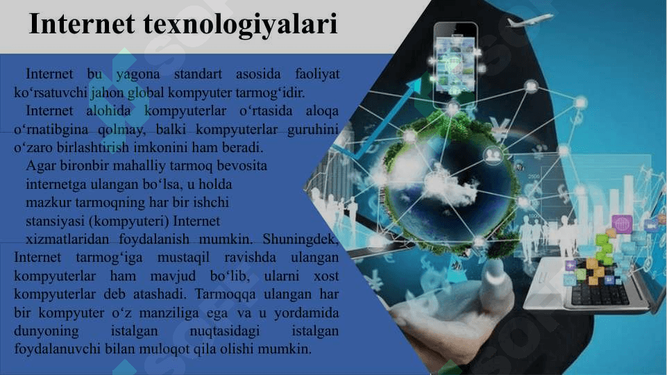KOMPYUTER TARMOQLARI VA INTERNET TEXNOLOGIYALARI. AXBOROT XAVFSIZLIGI 7