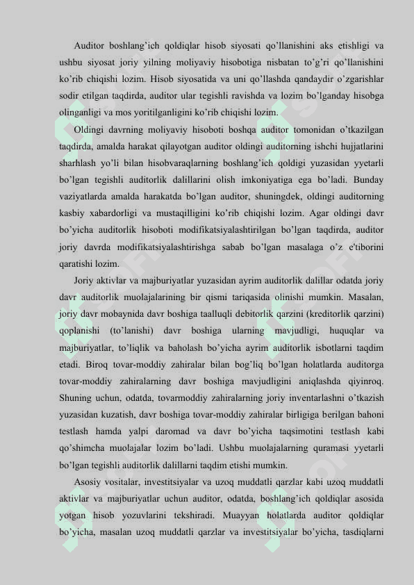 Auditorlik tekshiruviga tayyorgarlik ko'rish 6