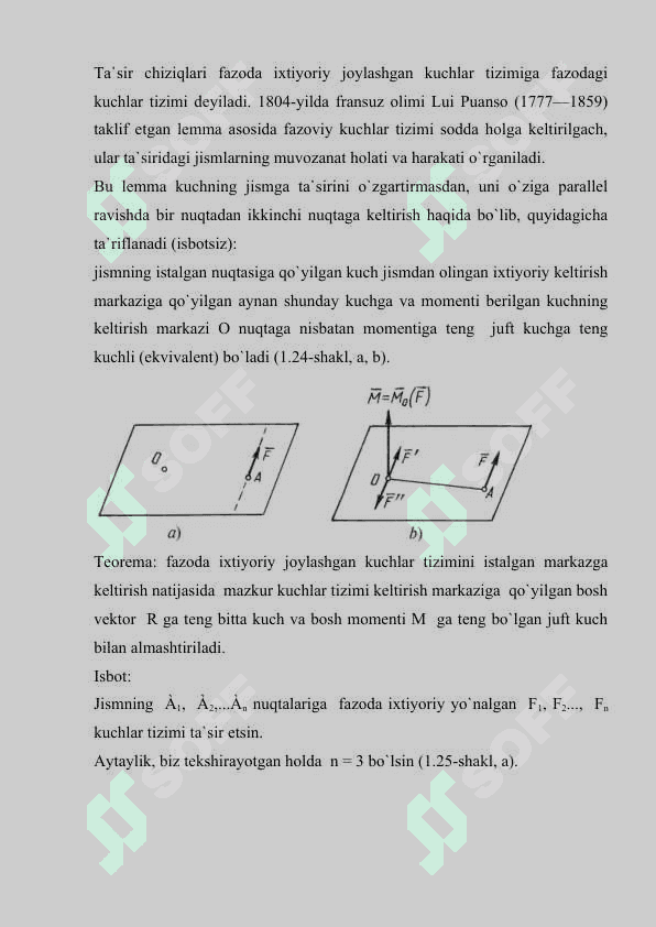 Fazoda joylashgan kuchlar tizimining muvozanati 2