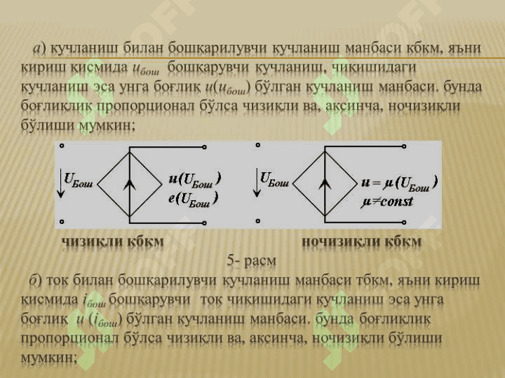 Электр занжирларнинг асосий элементлари 6