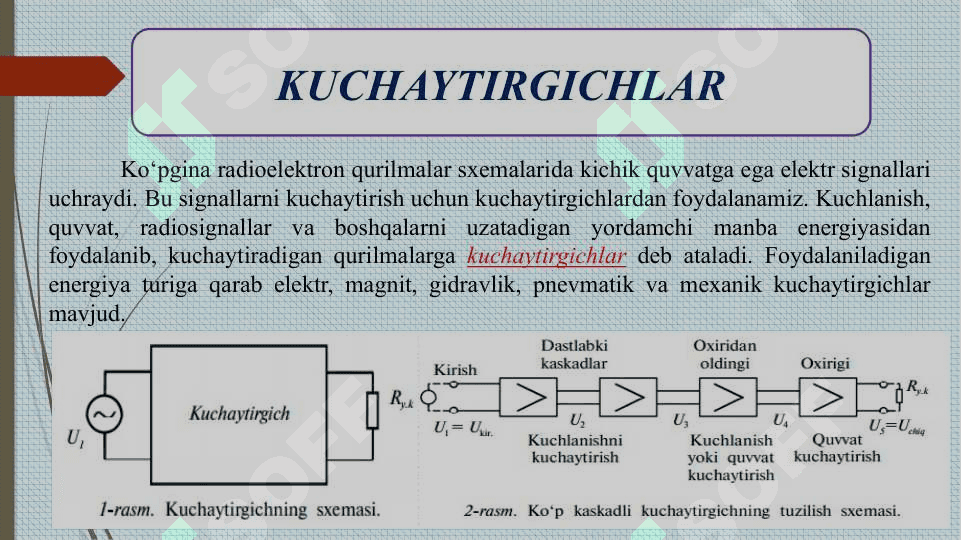 Kuchaytirgichlar 3