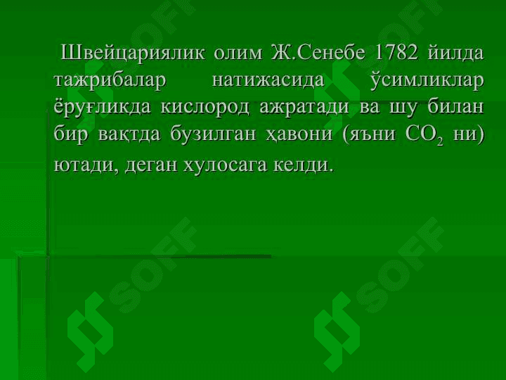 Фотосинтез ва пигментлар. Фотосинтез реакциялари 7