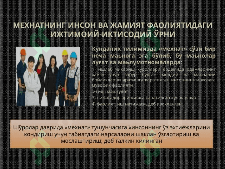 Ижтимоий мехнат муносабатларининг асосий тамойиллари 2