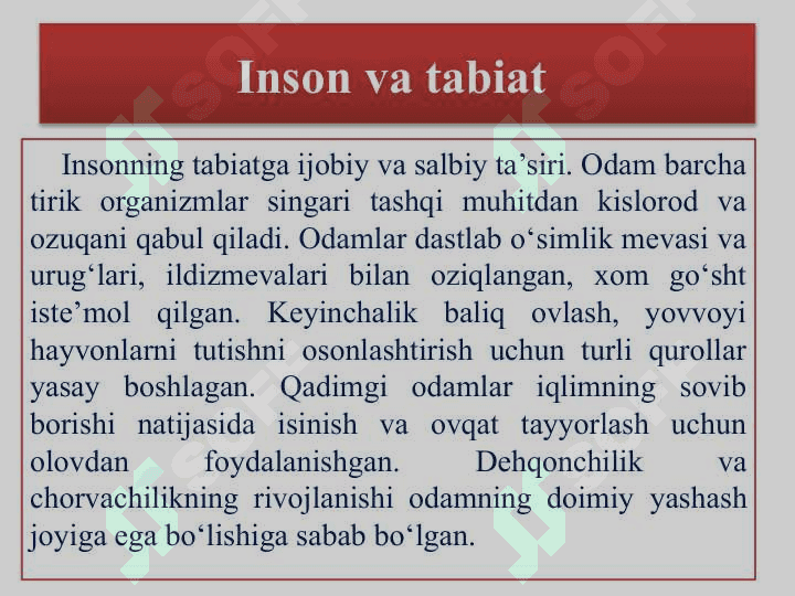 Inson va tabiat munosabat 4