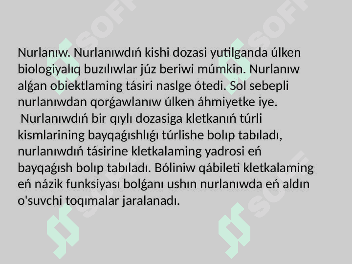 Ionlaniwshi nurlardin biologiyaliq tasir mexanizmleri 4