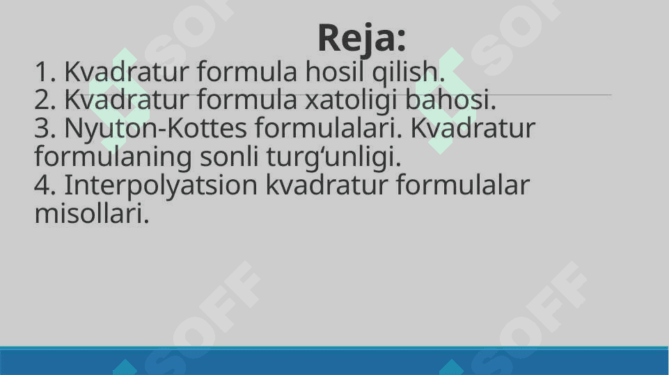 Interpolyatsion kvadratur formulalari 2